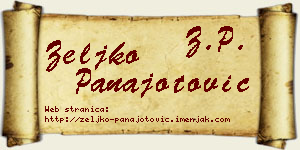 Željko Panajotović vizit kartica